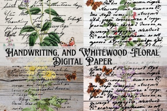 Download Handwriting and Whitewood Floral Paper - Premium Resources